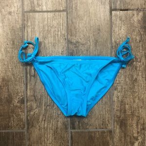 Silky Shiny Blue Bikini Bottoms